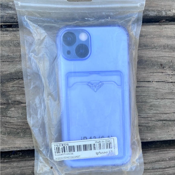 IPHONE 13 TRANSPARENT (CLEAR) PURPLE CELL PHONE CASE - Picture 2 of 4
